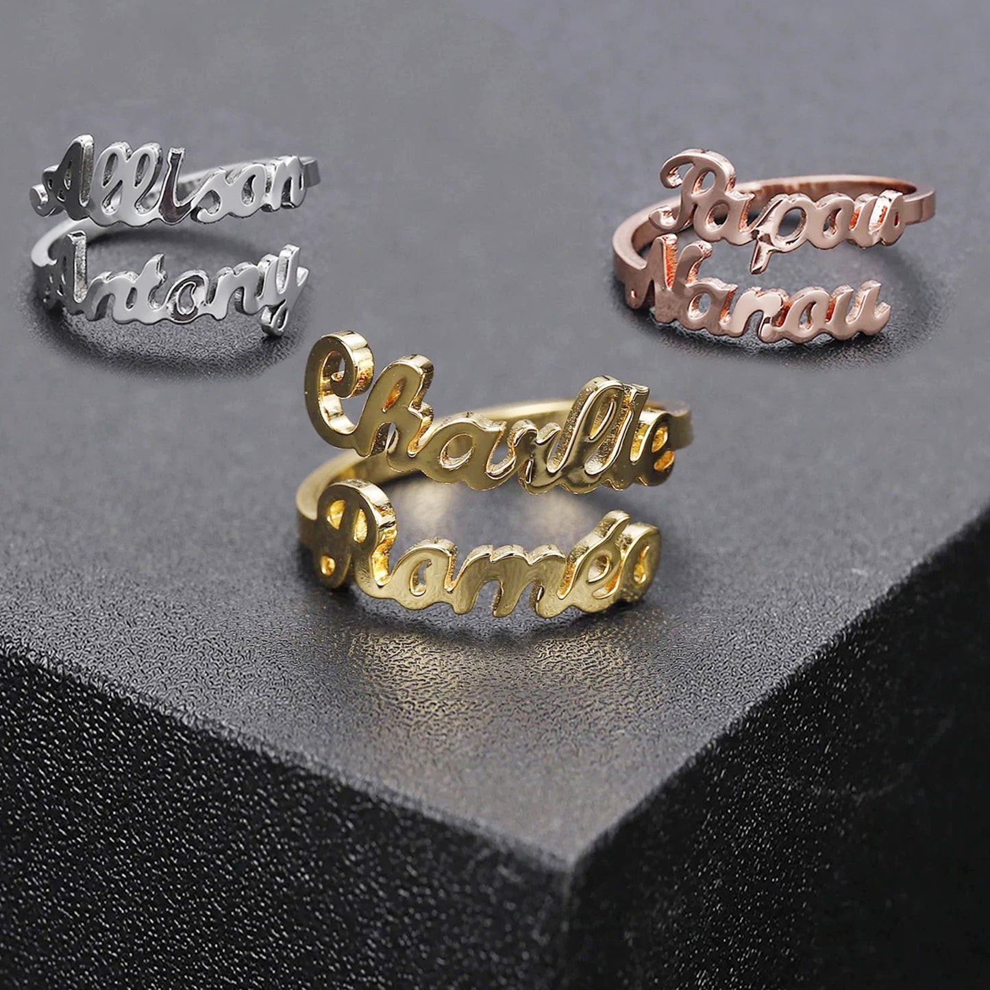 Couple Name Ring