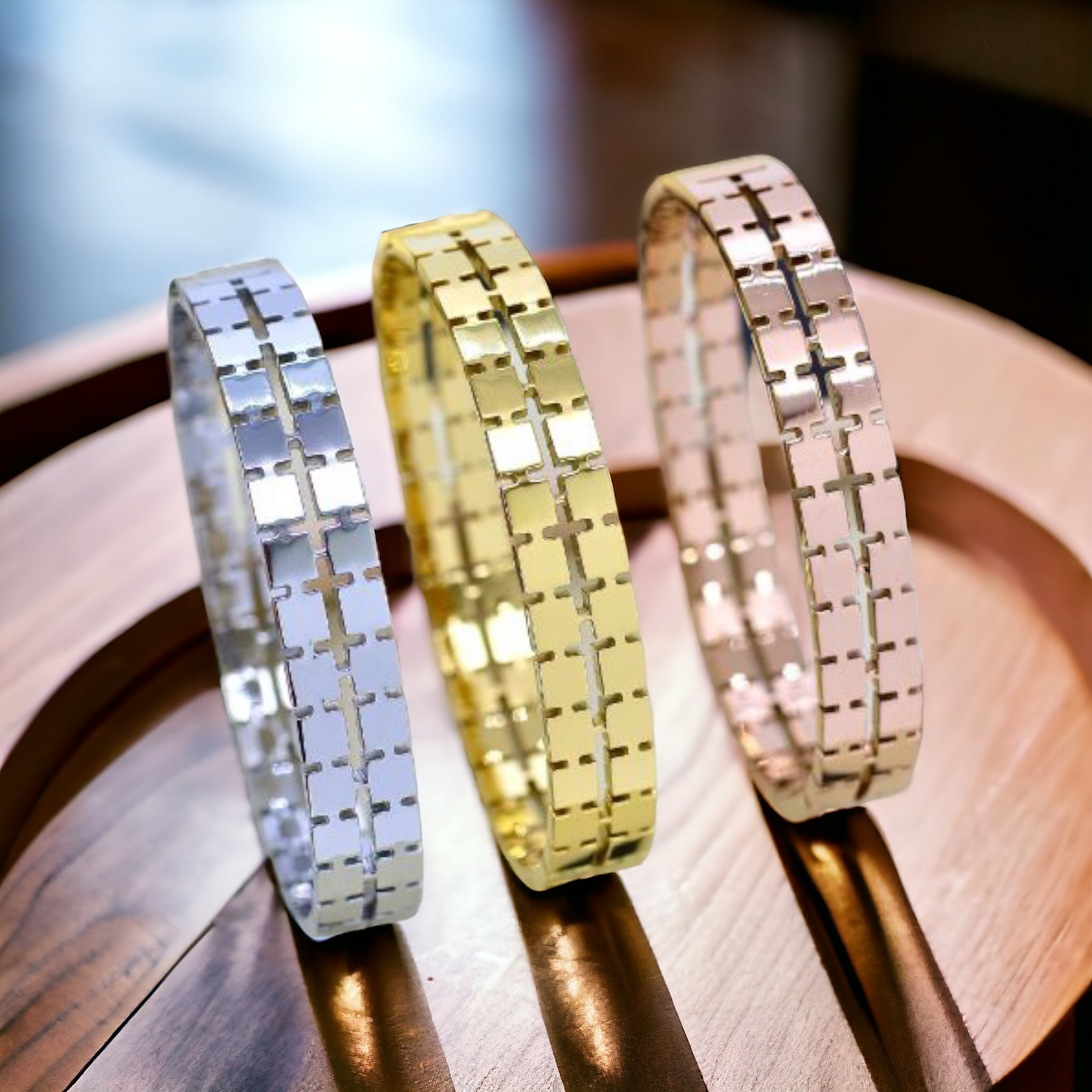 Square double line bracelet / kada