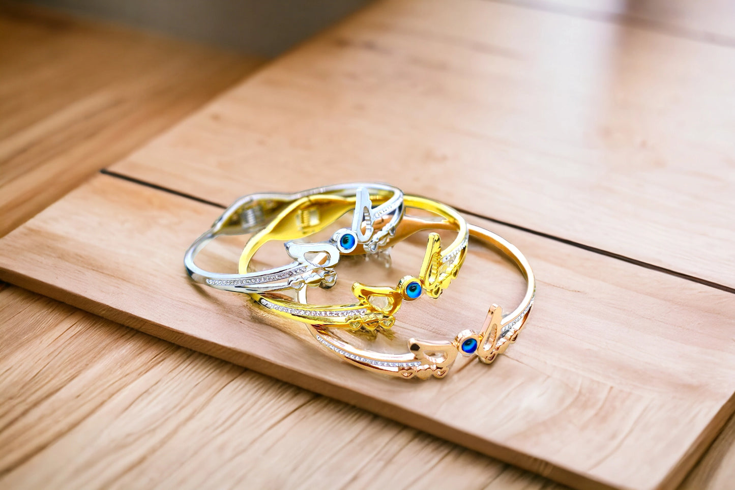 Wings high evil eye bracelet / kada