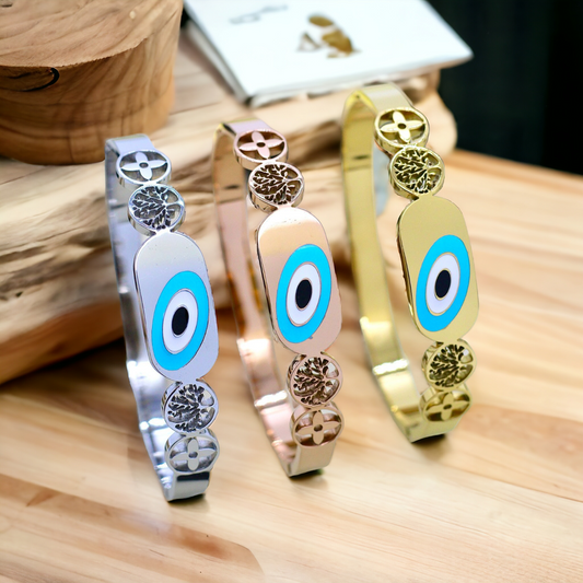 Oval evil eye bracelet / kada